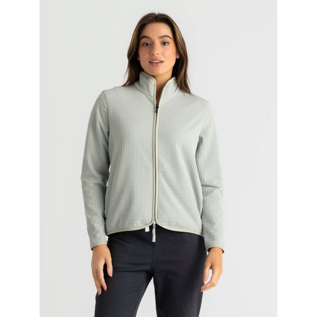 Free Fly Apparel Women&#39;s Gridback Fleece Jacket 528 Desert Sage