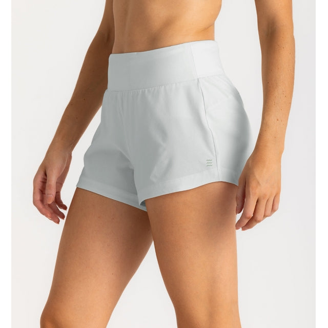 Free Fly Apparel Women&#39;s Bamboo-Lined Active Breeze Short - 3&quot; 452 Sky Gray