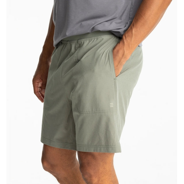 Free Fly Apparel Men&#39;s Bamboo-Lined Active Breeze Short - 7&quot; 525 Agave Green