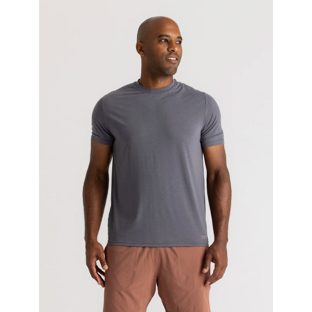 Free Fly Apparel Mens Elevate Lightweight Tee Smoke