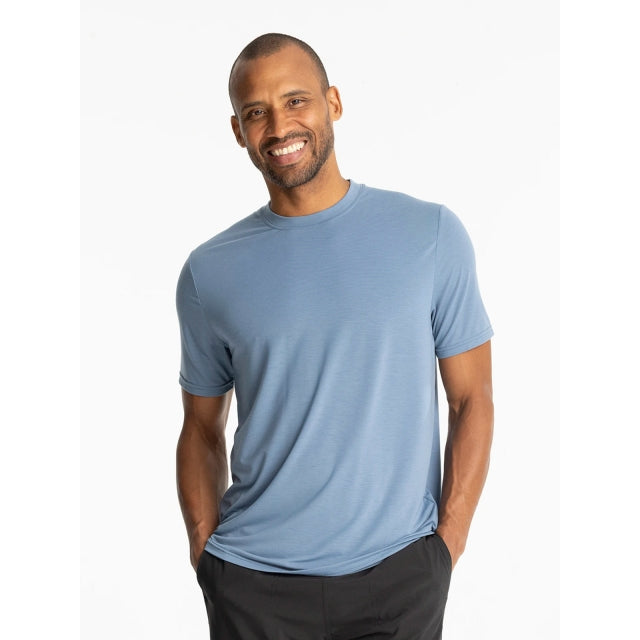 Free Fly Apparel Mens Elevate Lightweight Tee Bluestone