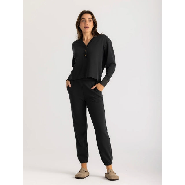 Free Fly Apparel W Waffle Jogger 328 Black Sand