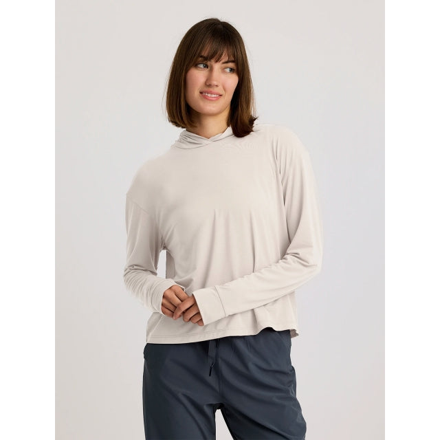 Free Fly Apparel Womens Elevate Lightweight Hoodie 033 Heather Birch