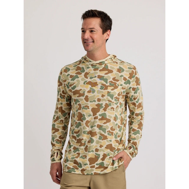 Free Fly Apparel Mens Bamboo Lightweight Hoodie 720 Vintage Camo