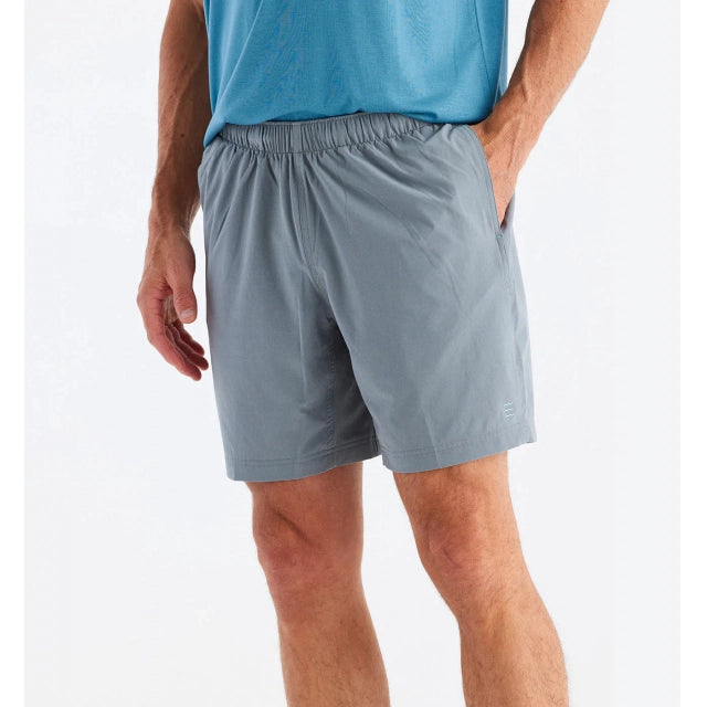 Free Fly Apparel Men&#39;s Lined Breeze Short - 7.5&quot; 310 Slate