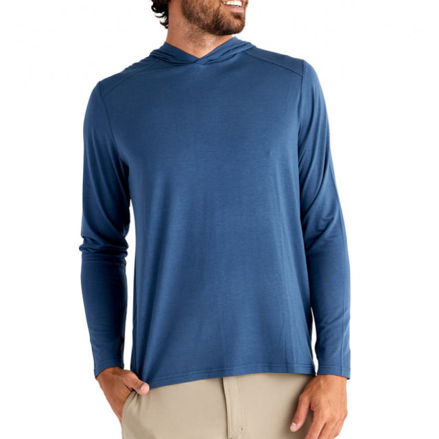 Free Fly Apparel Men&#39;s Bamboo Shade Hoodie 436 True Navy