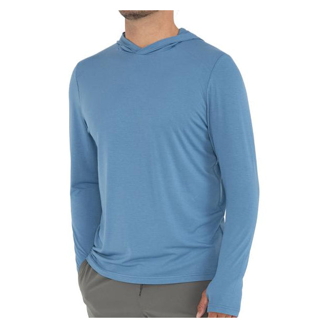 Free Fly Apparel Men&#39;s Bamboo Shade Hoodie Atlantic Blue