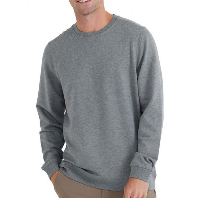 Free Fly Apparel Men&#39;s Bamboo Heritage Fleece Crew 104 Heather Graphite