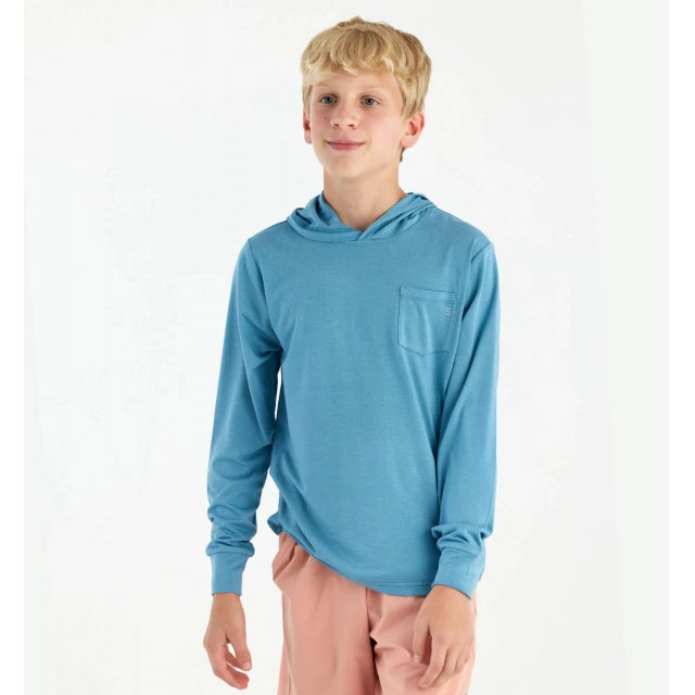 Free Fly Apparel Youth Bamboo Shade Hoodie Bluestone