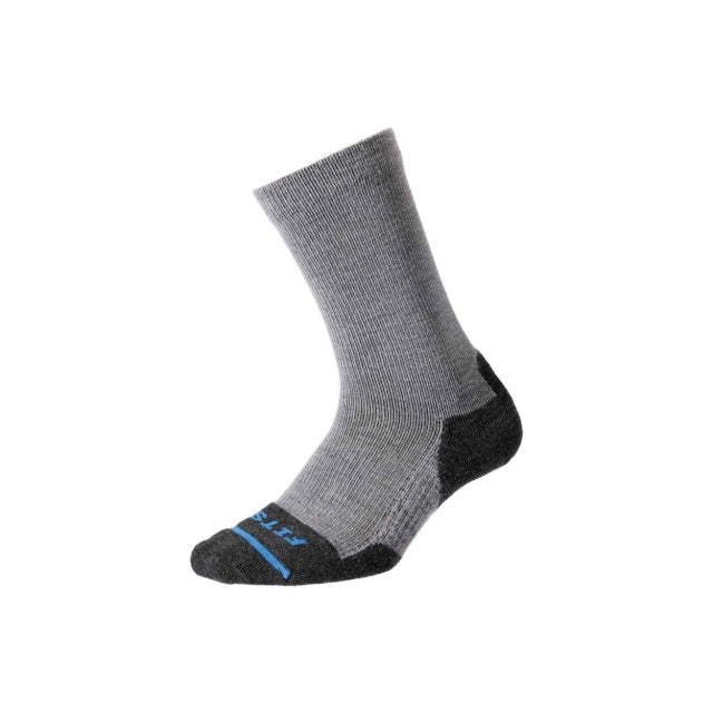 Fits Light Hiker Solid Crew Socks Light Grey