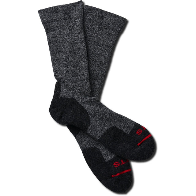 Fits Light Hiker Solid Crew Socks 007 Black