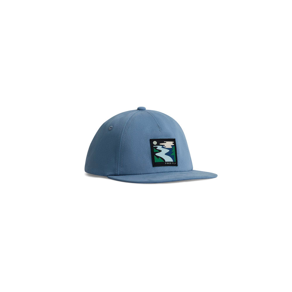 Free Fly Apparel Inlet Flat Brim Hat Blue Fog