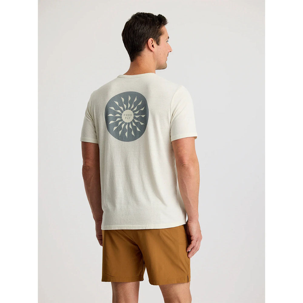 Free Fly Apparel Mens Sol Pocket Tee Heather Birch