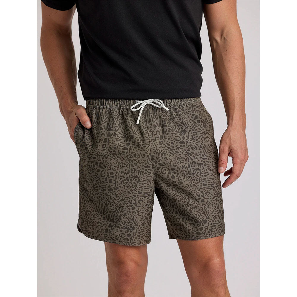 Free Fly Apparel Mens Reverb Short - Print Drifter Print - Fatigue