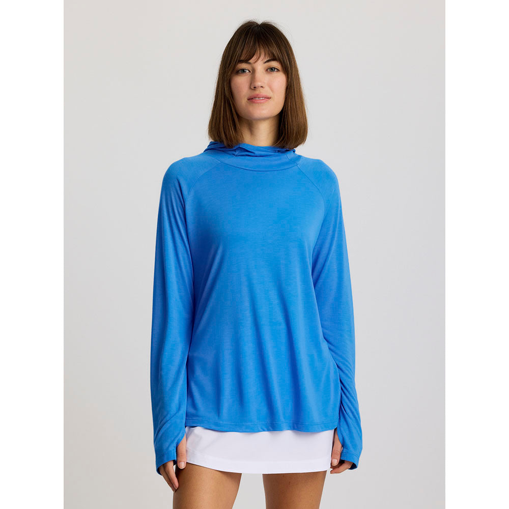 Free Fly Apparel Womens Bamboo Lightweight Hoodie II Surf Blue