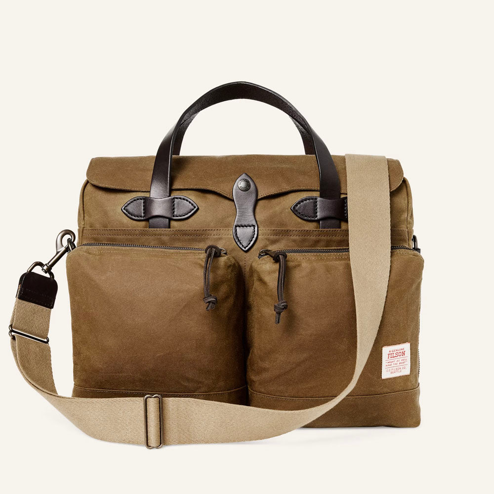 Filson 24 Hour Tin Cloth Briefcase Dark Tan