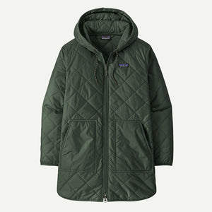 Patagonia Womens Diamond Quilted Parka Canopy Green