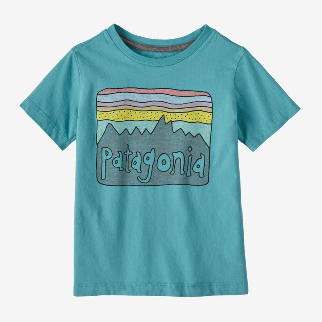 Patagonia Baby Regenerative Organic Certified Cotton Fitz Roy Skies T-Shirt IGBL Iggy Blue