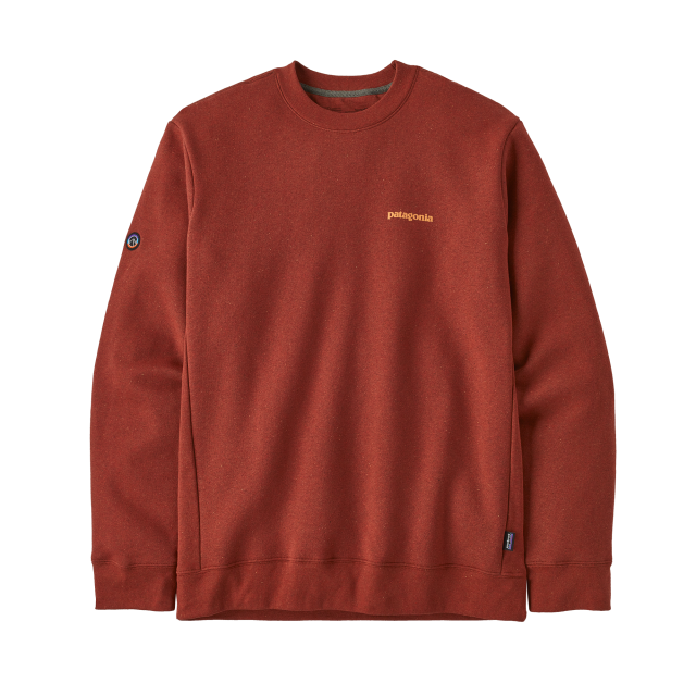 Patagonia Men&#39;s Fitz Roy Icon Uprisal Crew Sweatshirt SIBR Sisu Brown