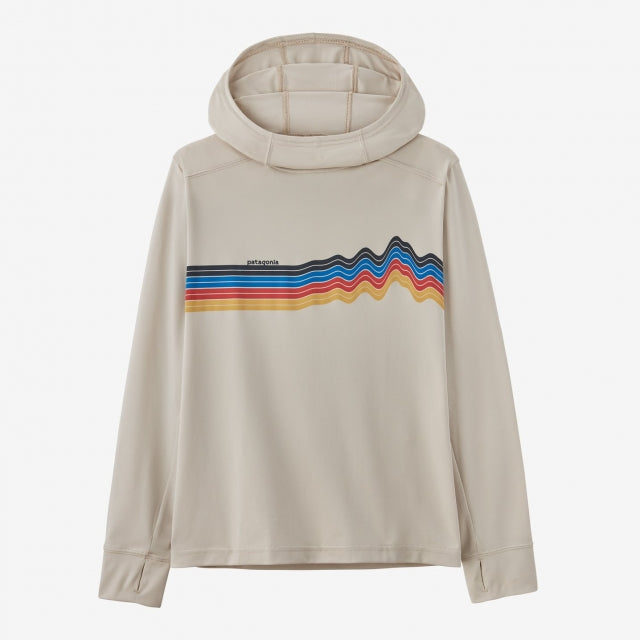 Patagonia Kids' Capilene Silkweight Hoody RIPU Ridge Rise Stripe: Pumice