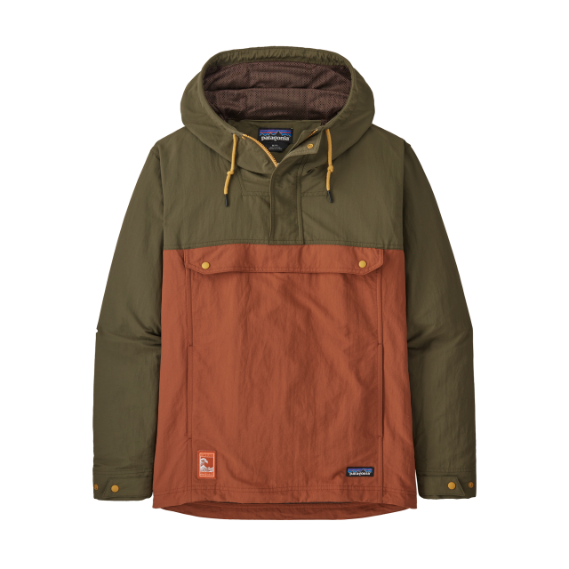 Patagonia Men&#39;s Isthmus Anorak Pullover GPA GPIW Patch: Sisu Brown / S