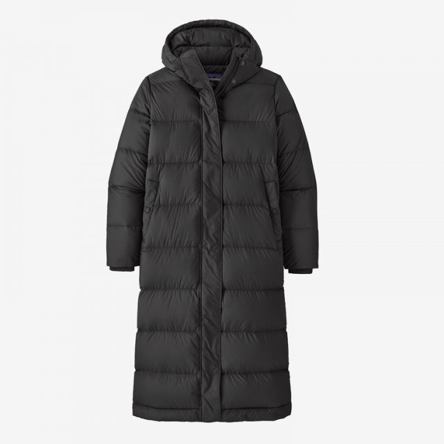 Patagonia W Silent Down Long Parka BLK Black