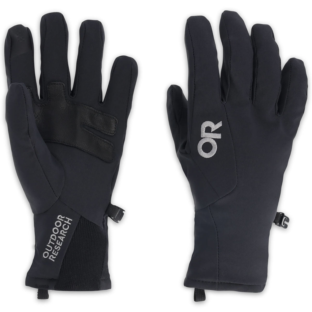 Outdoor Research Womens Sureshot Softshell Gloves Solid Black