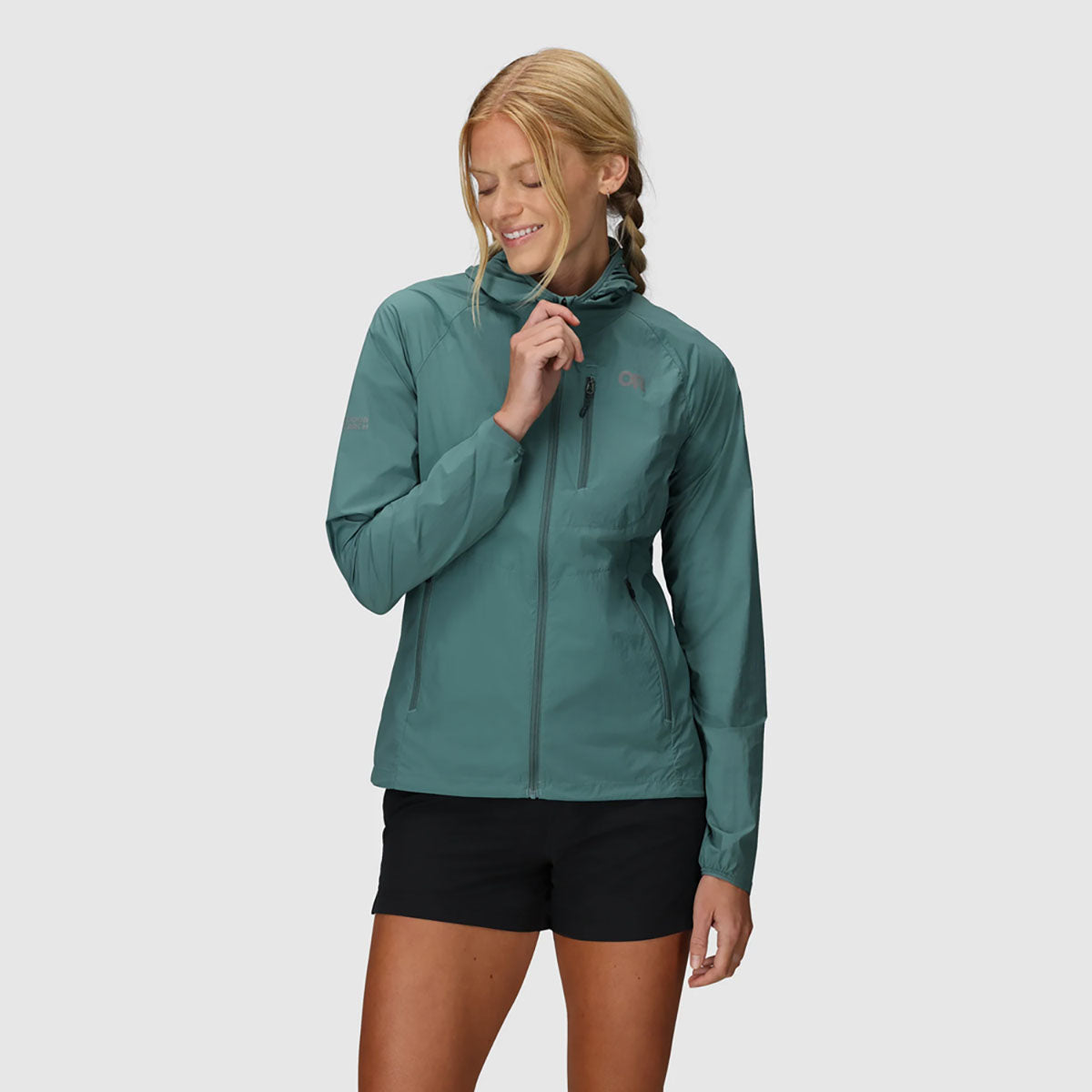 Outdoor Research Womens Shadow Wind Hoodie Neptune
