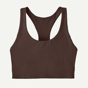 Patagonia Womens Maipo Mid Impact Bra Den Brown