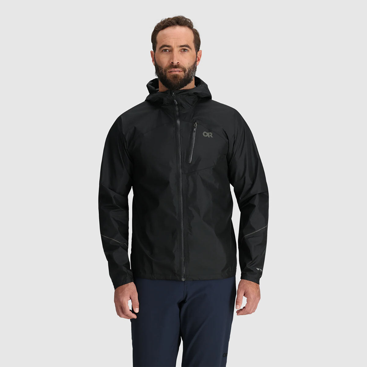 Outdoor Research Mens Helium Rain Jacket Black