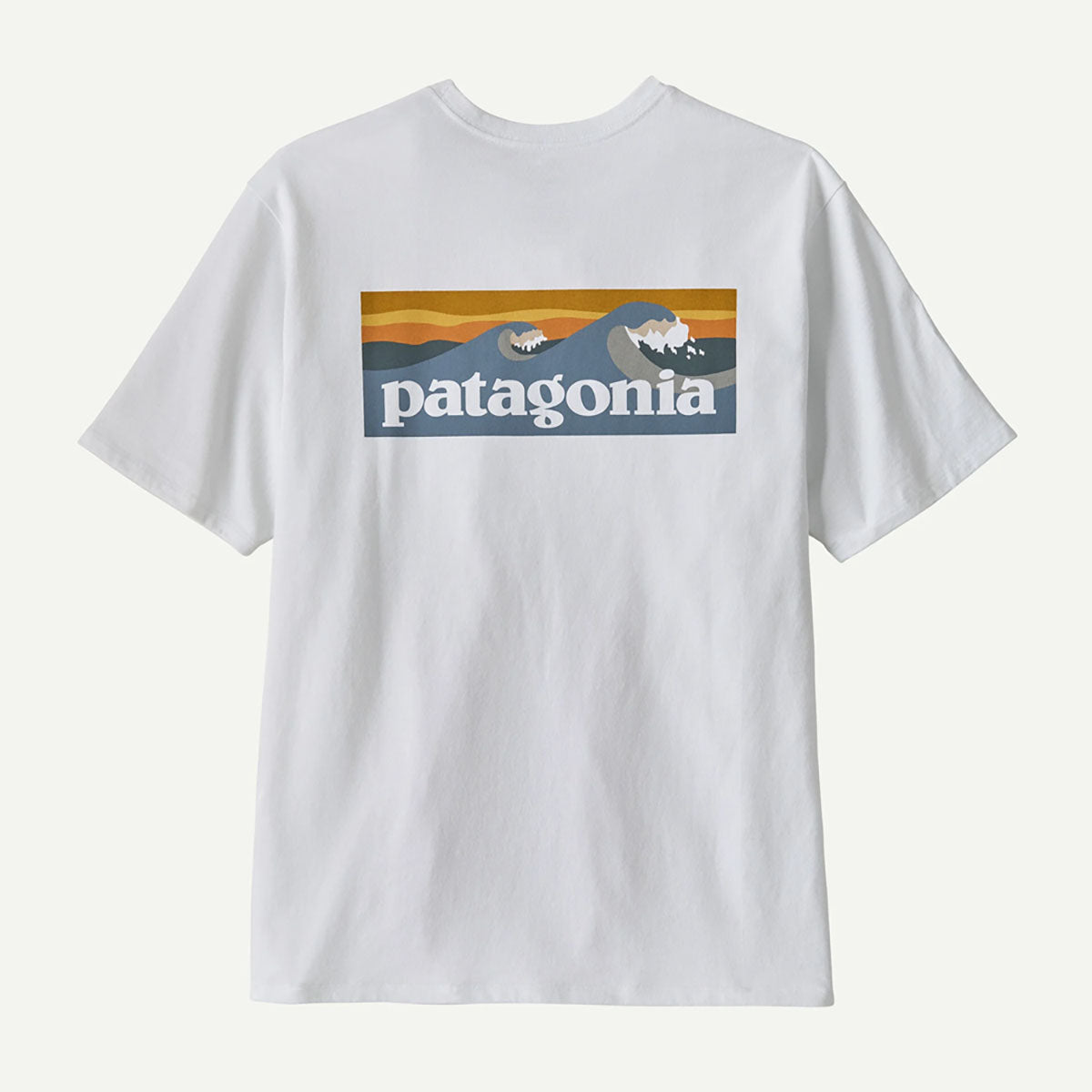 Patagonia Mens Boardshort Logo Pocket Responsibili-Tee Fiber White