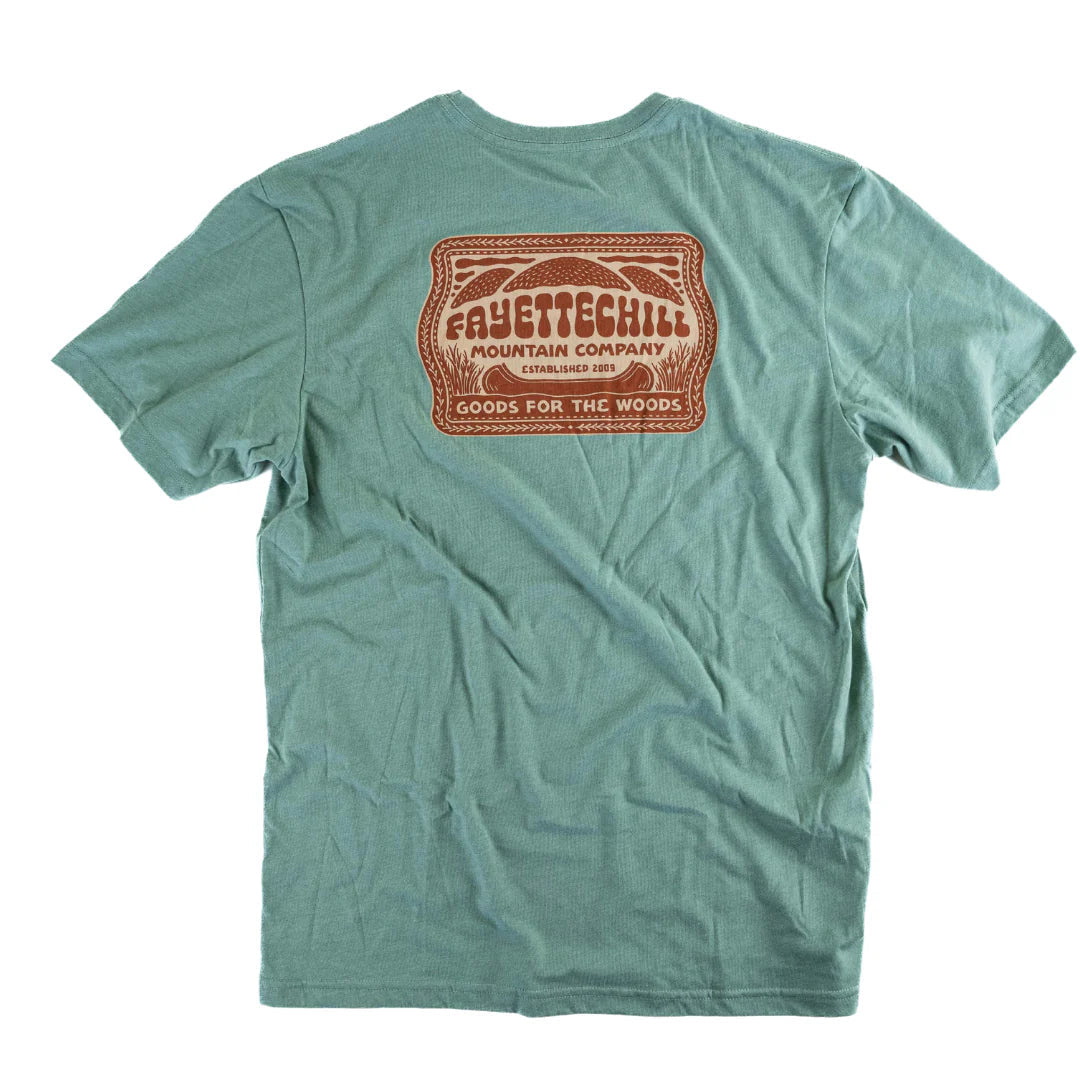 Fayettechill Men's Postage Short Sleeve Heather Verdigris