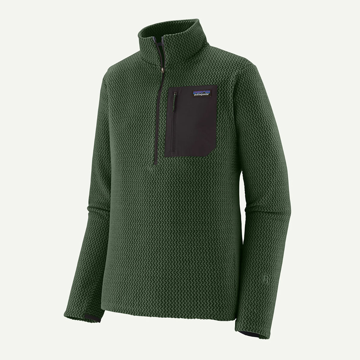Patagonia Mens R1 Air Fleece  Zip Neck Treeline Green