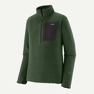 Patagonia Mens R1 Air Fleece  Zip Neck Treeline Green