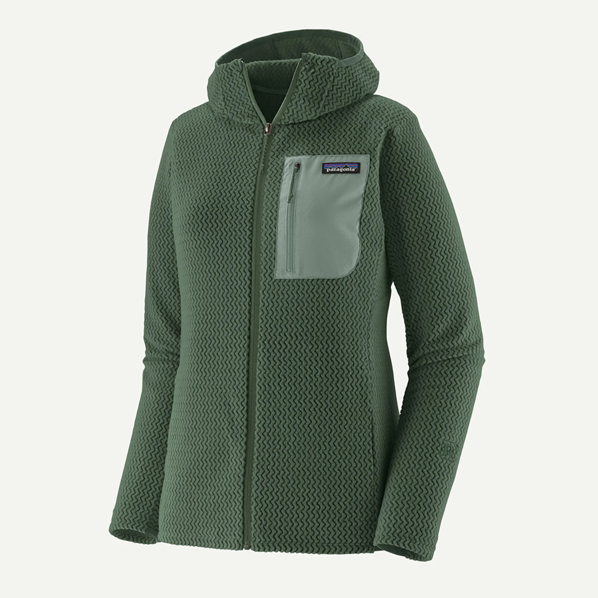 Patagonia Womens R1 Air Full-Zip Hoody Canopy Green
