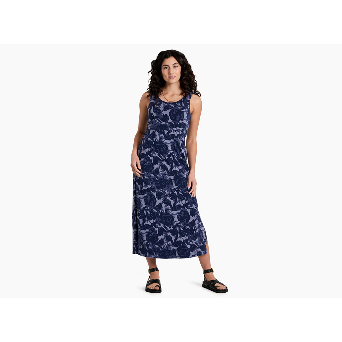 Kuhl Womens Lyra Midi Dress Indigo Print