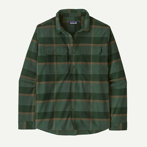Patagonia Mens Canyonite Flannel Shirt Road Trip: Treeline Green