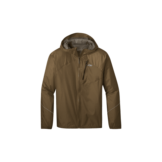 Outdoor Research Mens Helium Rain Jacket Coyote