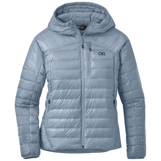 Outdoor Research Women&#39;s Helium Down Hoodie 1852 Arctic