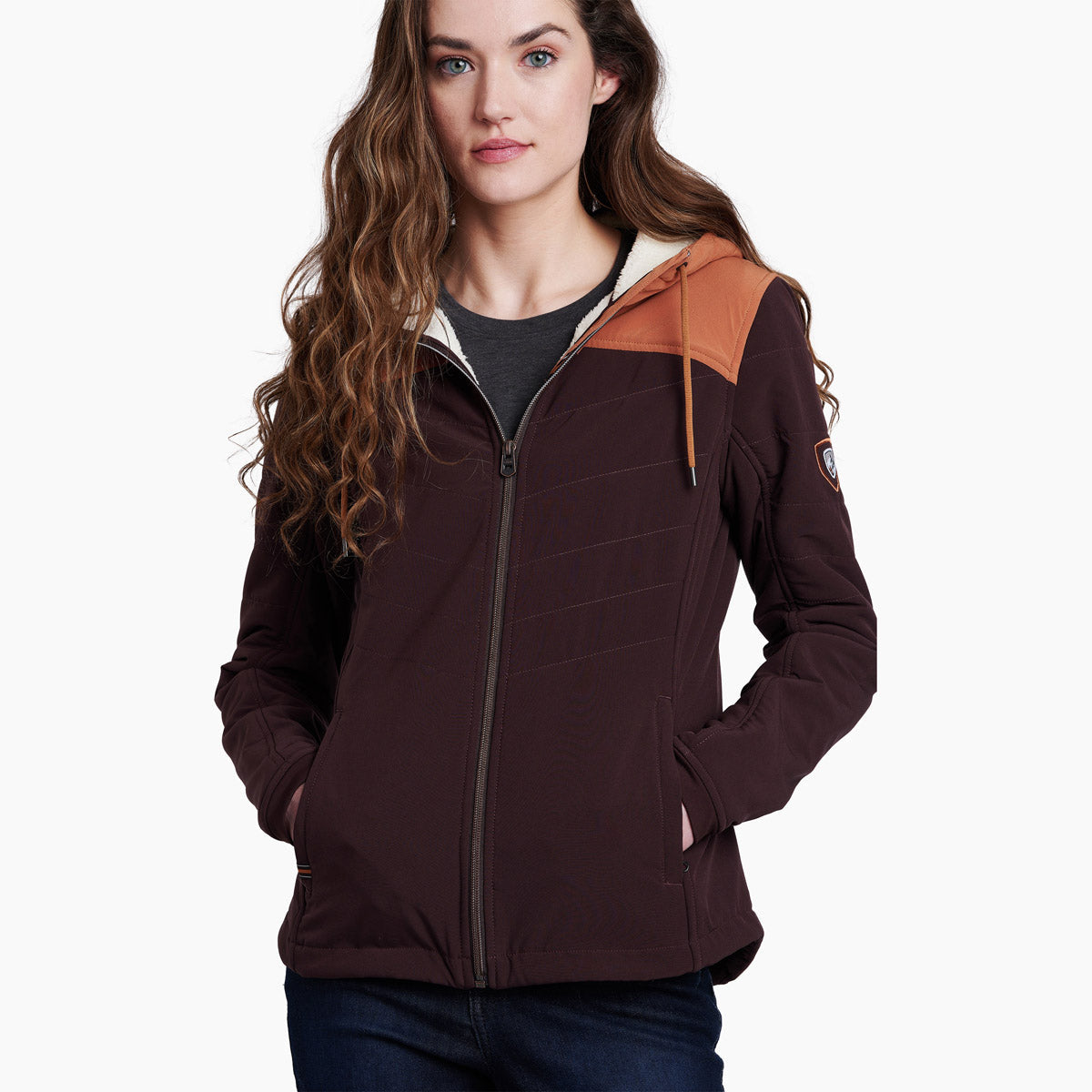 Kuhl Women's Aero Fleece Hoody Ganache/Copper