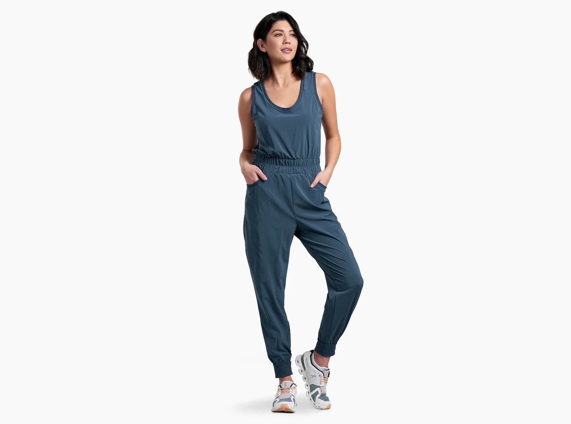 Kuhl Womens Vantage Jumpsuit MTBL Metal Blue
