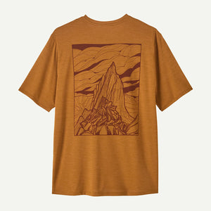Patagonia Mens Capilene Cool Daily Shirt - Cloud Crag Cinnamon Brown - Dark Cinnamon Brown X-Dye