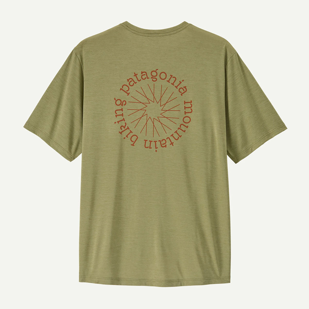 Patagonia Mens Capilene Cool Daily Shirt - Spoke Stencil Gumtree Green - Light Gumtree Green X-Dye