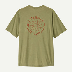 Patagonia Mens Capilene Cool Daily Shirt - Spoke Stencil Gumtree Green - Light Gumtree Green X-Dye