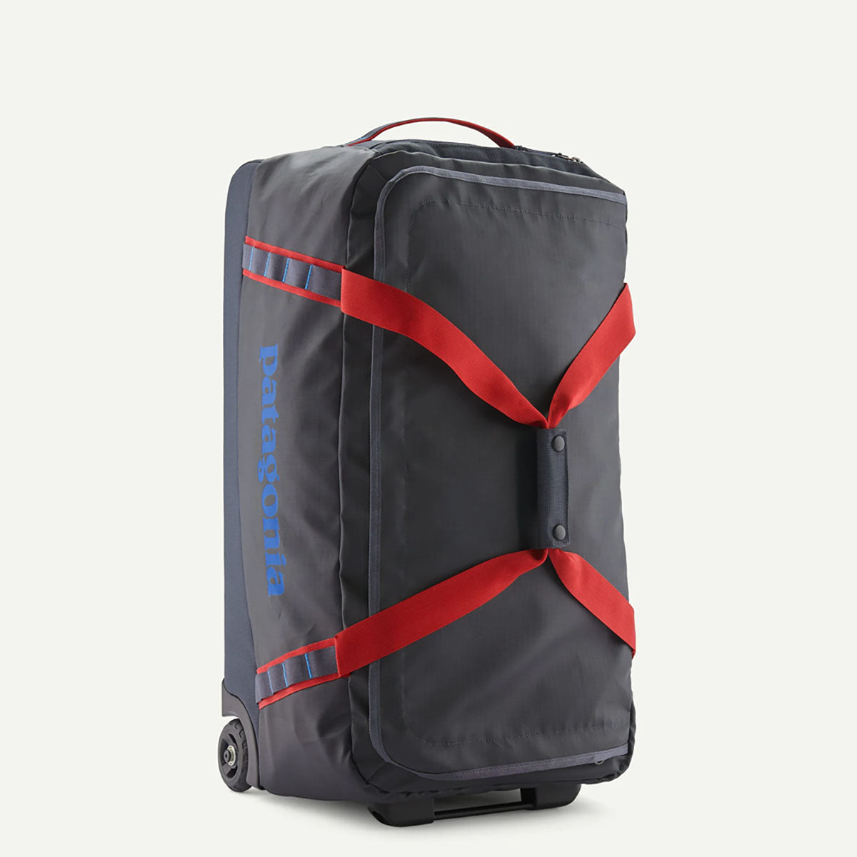 Patagonia Black Hole Wheeled Duffel 70L Smolder Blue w/Amanita Red