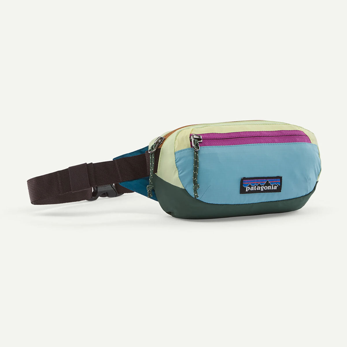 Patagonia Terravia Mini Hip Pack 1L Patchwork: Snowmelt Blue