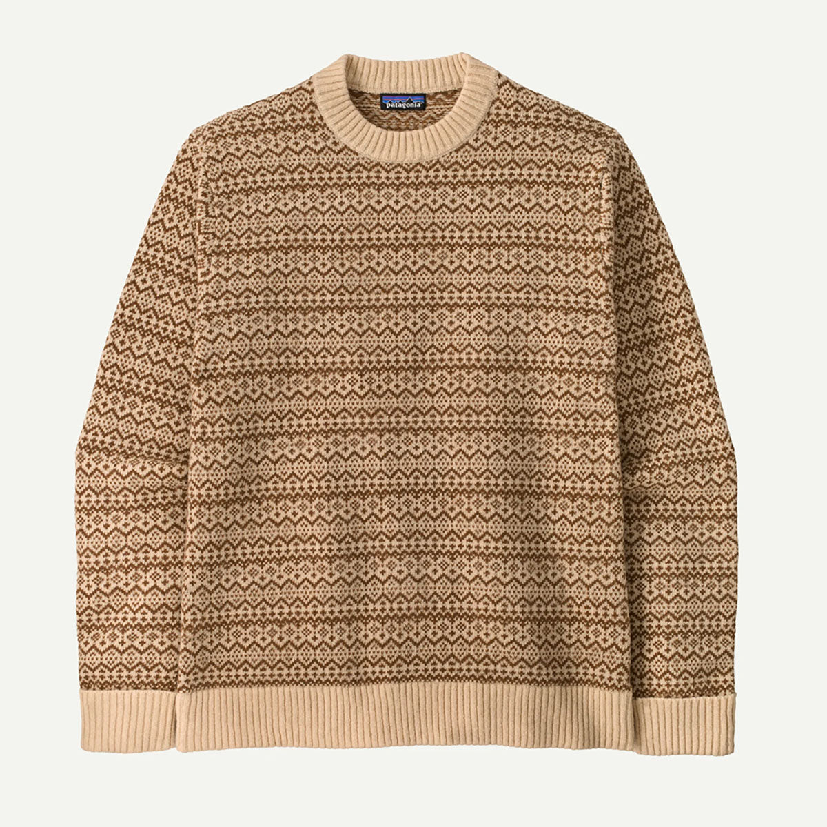 Patagonia Mens Recycled Wool-Blend Sweater Snow Squail: Natural