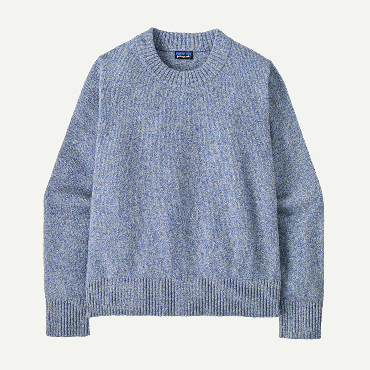 Patagonia Womens Recycled Wool-Blend Crewneck Sweater Dappled: Diver Blue