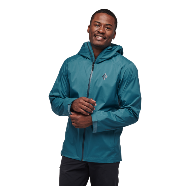 Black Diamond Men&#39;s Stormline Stretch Rain Shell Creek Blue