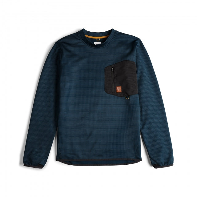 Topo Designs M Global Midlayer Crew 476 Pond Blue